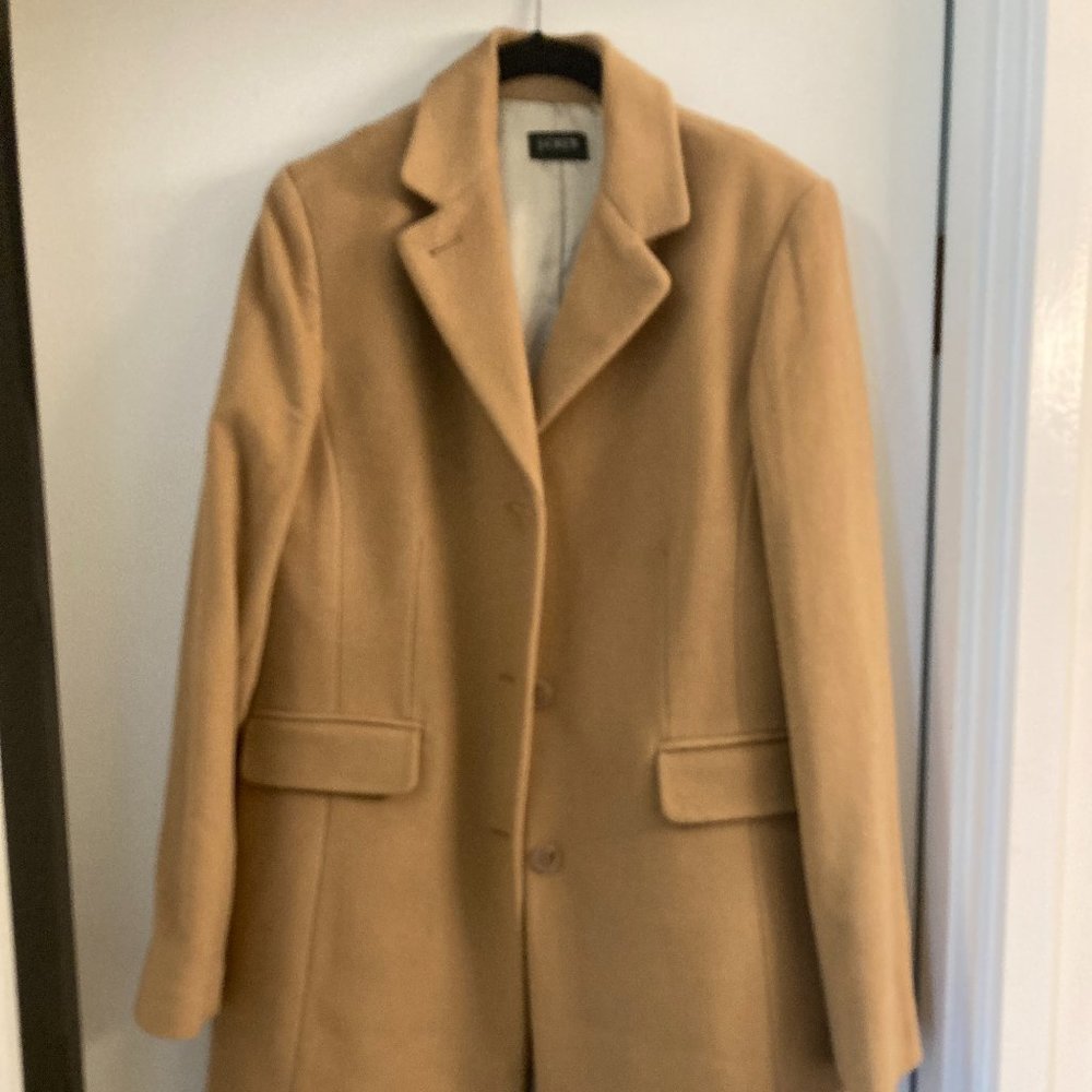 J. Crew Wool Camel Car Coat